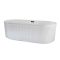 Milano Florence - Modern Double-Ended Fluted Rimmed Freestanding Bath - 1700mm x 800mm - Choice of Overflow finish