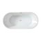 Milano Florence - Modern Double-Ended Fluted Rimmed Freestanding Bath - 1700mm x 800mm - Choice of Overflow finish