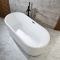 Milano Florence - Modern Double-Ended Fluted Rimmed Freestanding Bath - 1700mm x 800mm - Choice of Overflow finish