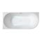 Milano Florence - Modern Fluted Corner Bath - 1700mm x 800mm - Choice of Hand and Overflow Finish