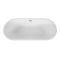 Milano Ballam - White Modern Oval Double-Ended Freestanding Bath - 1700mm x 750mm