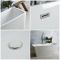 Milano Elswick - White Modern Square Double-Ended Freestanding Bath - Choice of Size and Overflow Finish