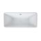 Milano Elswick - White Modern Square Double-Ended Freestanding Bath - 1500mm x 750mm