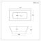 Milano Elswick - White Modern Square Double-Ended Freestanding Bath - 1500mm x 750mm