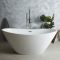 Milano Irwell - White Modern Oval Double-Ended Freestanding Slipper Bath - Choice of Size
