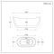 Milano Irwell - White Modern Oval Double-Ended Freestanding Slipper Bath - 1600mm x 750mm