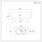 Milano Overton - White Modern Oval Double-Ended Freestanding Bath - 1500mm x 750mm