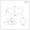 Milano Overton - White Modern Oval Double-Ended Freestanding Bath - 1700mm x 750mm