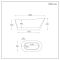 Milano Overton - White Modern Freestanding Slipper Bath - 1600mm x 750mm
