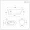 Milano Overton - White Modern Freestanding Slipper Bath - 1700mm x 750mm