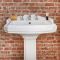 Milano Windsor - Traditional Close Coupled Toilet and 3 Tap-Hole Pedestal Basin Set