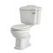 Milano Windsor - White Traditional Close Coupled Toilet with Cistern and Wooden Seat