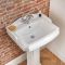 Milano Windsor - Traditional 1 Tap-Hole Basin with Full Pedestal - 590mm