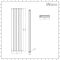 Milano Aruba - Silver Vertical Designer Radiator - 1500mm x 354mm (Double Panel)