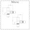 Milano - Chrome Manual Angled Valve - 15mm Copper Euro Cone Adapters