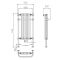 Milano Elizabeth - Chrome and White Traditional Heated Towel Rail - 1130mm x 553mm