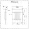 Milano Elizabeth - Black and Chrome Traditional Heated Towel Rail - 960mm x 675mm (With Overhanging Rail)