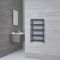 Milano Passo - Aluminium Anthracite Heated Towel Rail - 790mm x 500mm
