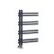 Milano Pars - Aluminium Anthracite Designer Heated Towel Rail - 800mm x 500mm