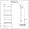 Milano Lustro Dual Fuel - Designer Anthracite Flat Panel Heated Towel Rail - 975mm x 450mm