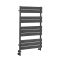 Milano Lustro Dual Fuel - Designer Anthracite Flat Panel Heated Towel Rail - 975mm x 600mm
