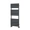 Milano Lustro - Designer Anthracite Flat Panel Heated Towel Rail - 1200mm x 450mm