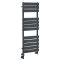 Milano Lustro Dual Fuel - Designer Anthracite Flat Panel Heated Towel Rail - 1200mm x 450mm
