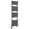 Milano Lustro Dual Fuel - Designer Anthracite Flat Panel Heated Towel Rail - 1500mm x 450mm