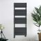 Milano Lustro Dual Fuel - Designer Anthracite Flat Panel Heated Towel Rail - 1500mm x 600mm