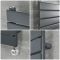 Milano Lustro Electric - Anthracite Flat Panel Designer Heated Towel Rail - 1500mm x 600mm