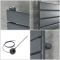 Milano x ECOSO Lustro - Electric Anthracite Flat Panel Designer Heated Towel Rail - 1500mm x 600mm