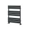 Milano Lustro - Designer Anthracite Flat Panel Heated Towel Rail - 825mm x 600mm