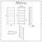 Milano Passo - Aluminium White Designer Heated Towel Rail - 1190mm x 500mm