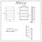 Milano Passo - Aluminium White Heated Towel Rail - 790mm x 500mm