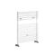 Milano Arno - White Bar on Bar Heated Towel Rail - 730mm x 450mm