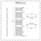 Milano Arno - White Bar on Bar Heated Towel Rail - 1738mm x 450mm