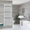 Milano Arno Electric - White Bar on Bar Heated Towel Rail - Choice of Size and Heating Element