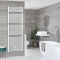Milano Arno Electric - White Bar on Bar Heated Towel Rail - 1738mm x 450mm