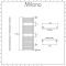 Milano Arno Electric - Chrome Bar on Bar Heated Towel Rail - 1190mm x 600mm