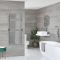 Milano Arno Electric - Chrome Bar on Bar Heated Towel Rail - 1190mm x 600mm