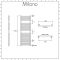 Milano Arno - White Bar on Bar Heated Towel Rail - 1190mm x 600mm