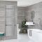 Milano Arno - Chrome Bar on Bar Heated Towel Rail - 1738mm x 600mm