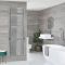 Milano Arno Electric - Chrome Bar on Bar Heated Towel Rail - 1738mm x 600mm