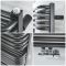 Milano Bow - Black D-Bar Heated Towel Rail - Choice of Size