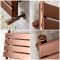 Milano Lustro - Designer Brushed Copper Flat Panel Heated Towel Rail - Choice of Size