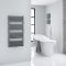 Milano Bow - Anthracite D-Bar Central Connection Heated Towel Rail - 1000mm x 500mm