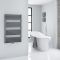 Milano Bow - Anthracite D-Bar Central Connection Heated Towel Rail - 1000mm x 600mm