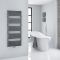 Milano Bow - Anthracite D-Bar Central Connection Heated Towel Rail - 1269mm x 500mm