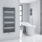 Milano Bow - Anthracite D-Bar Central Connection Heated Towel Rail - 1269mm x 600mm