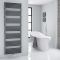 Milano Bow - Anthracite D-Bar Central Connection Heated Towel Rail - 1800mm x 600mm